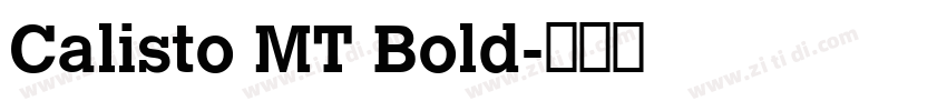 Calisto MT Bold字体转换